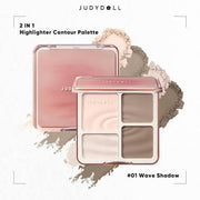 JUDYDOLL – 2-in-1 Highlighter Contour Palette – 9g