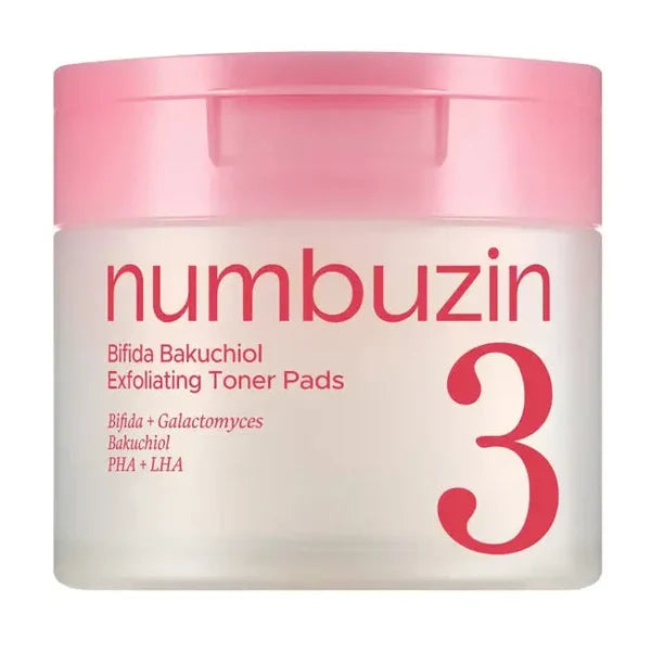Numbuzin No.3 Bifida Bakuchiol Exfoliating Toner Pads (190ml / 70 Pads)