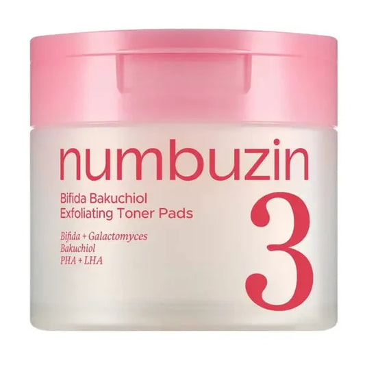Numbuzin No.3 Bifida Bakuchiol Exfoliating Toner Pads (190ml / 70 Pads)