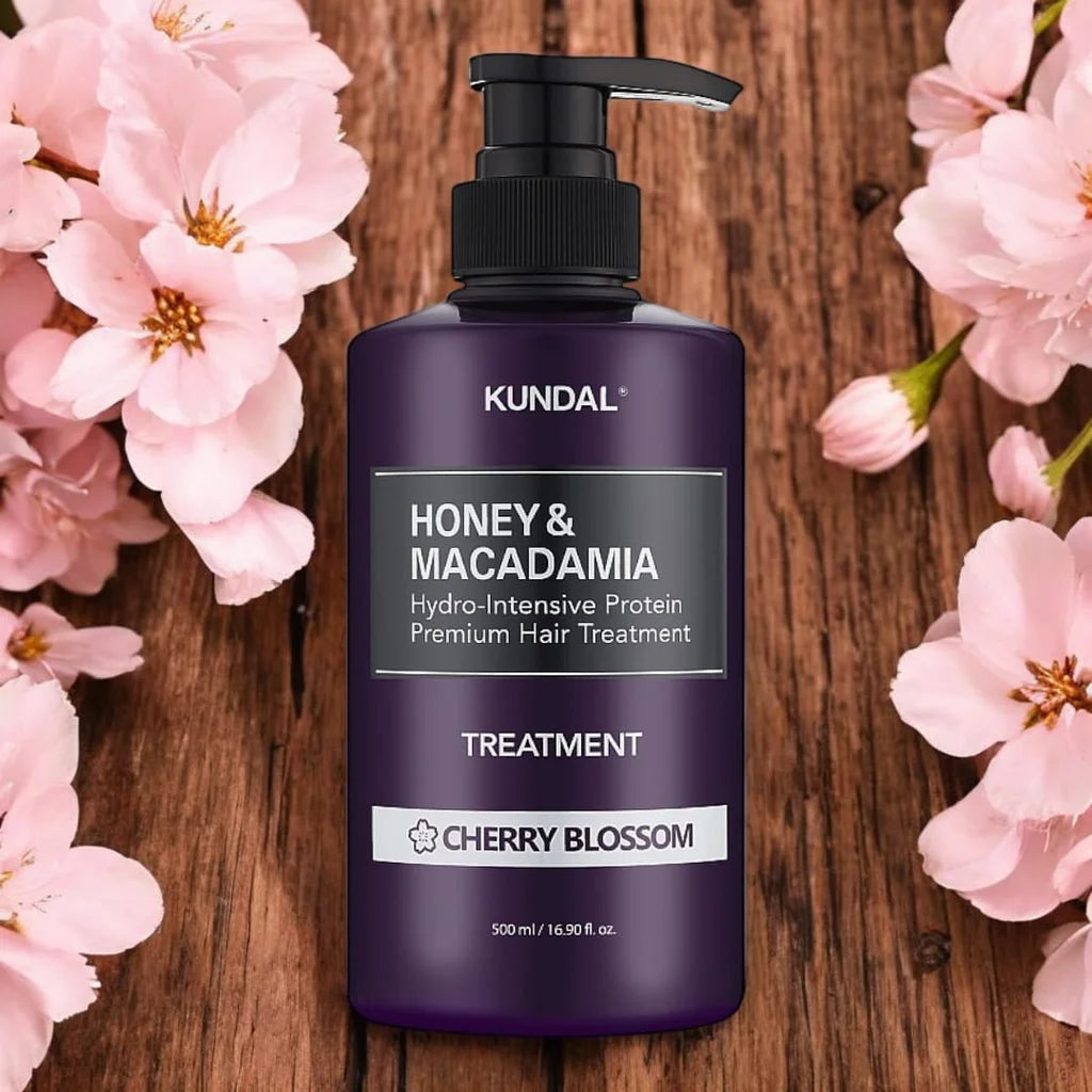 KUNDAL Honey and Macadamia Protein Treatment – Cherry Blossom (500ml)