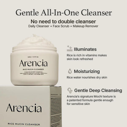 Arencia Rice Mucin Cleanser – 120g