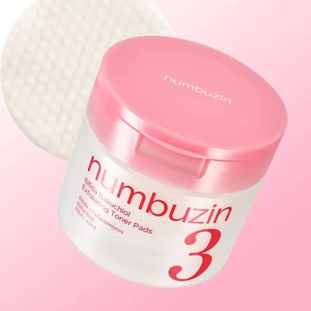 Numbuzin No.3 Bifida Bakuchiol Exfoliating Toner Pads (190ml / 70 Pads)